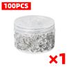 Clear Push Pins with Plastic Head & Steel Point, Thumb Tacks for Bulletin Cork Board, Wall Hanging, Photos, Home Office & Craft Projects