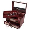 Large Jewelry Box Large Size Multi Layers Durable Wood PU Leather Vintage Design Vintage Jewelry Box for Jewelry Cards