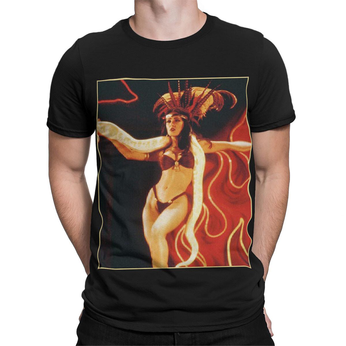 Woman With Serpent Fantasy Graphic Tee Mens Womens 100% Cotton T-shirt Mens Tees Top 4XL