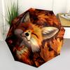 1pc Autumn Fox Automatic Umbrella - Automatic Opening And Closing, Sturdy Iron Frame, Portable Folding Design Yy251018185