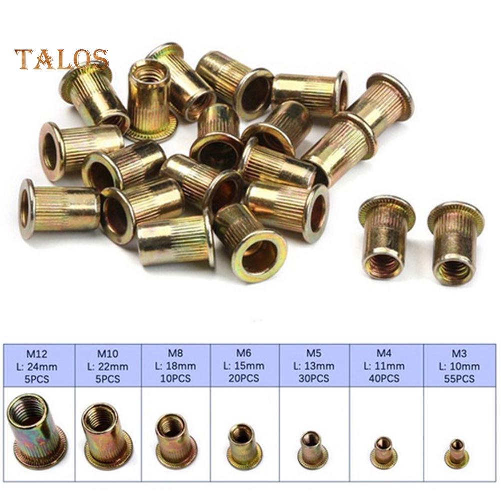 165Pcs M3 M4 M5 M6 M8 M10 M12 Thread Metal Nutsert Rivet Nut Set Accessories