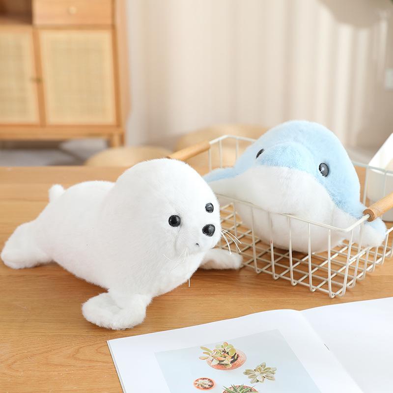 Cartoon Ozeantier Delfin Wal Puppe Plüschtier Robbe Hai Schwertwal Puppe Kinder Stoffpuppe