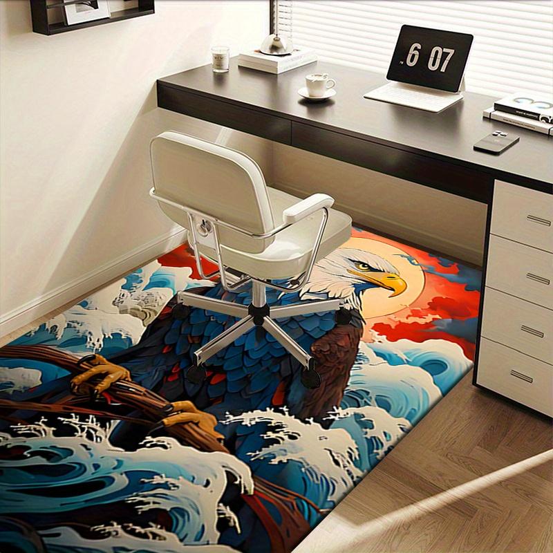 1pc. Eagle-Themed Outdoor Rug for Home Decor, Office Carpet Gift, Unique Nature Lover Present