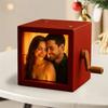 Unik med lätt vändbar fotolåda Handvevad 3D-utskriven fotoalbum Personlig fotoblädderbok Presenter