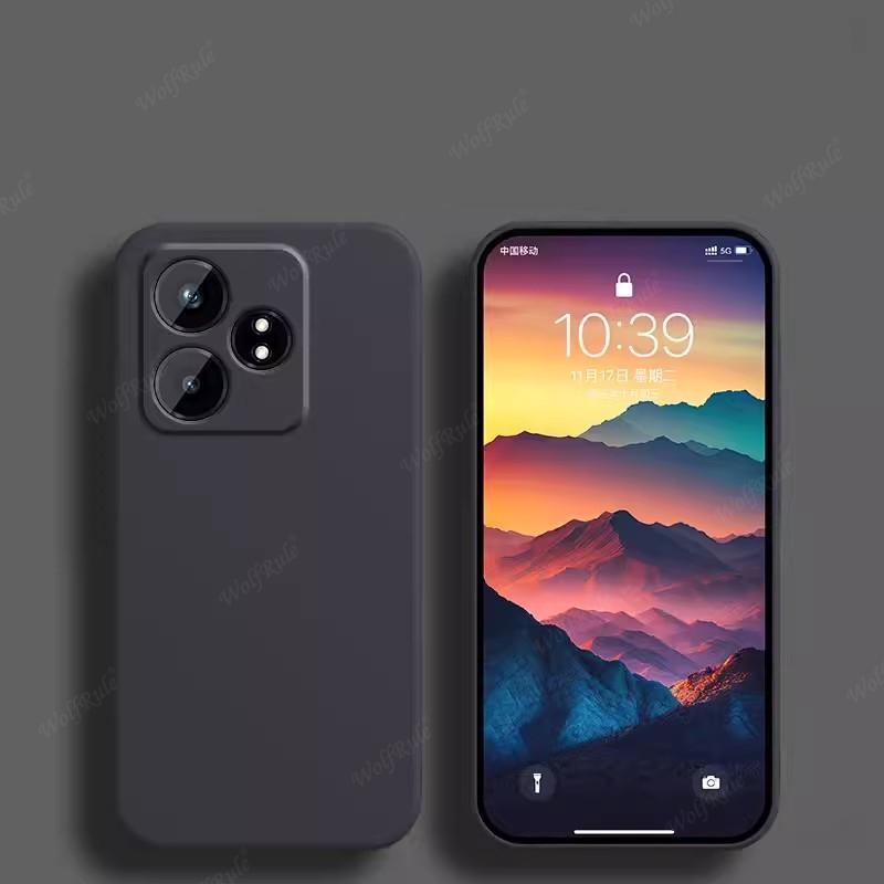 For Realme GT 6T Case Cover OPPO Realme GT 6T Capas New Original Liquid Silicone Shockproof Bumper TPU Soft Fundas Realme GT 6T