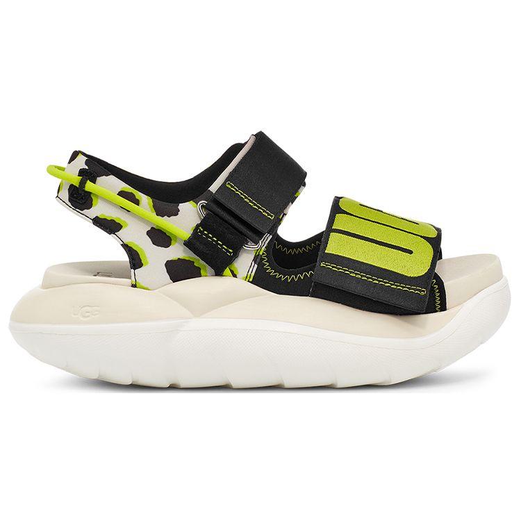UGG La Cloud Series Fabric Lightweight Breathable Leopard Print Fashion Sandals Women Sandals Sea-Salt 1126951-SSBC