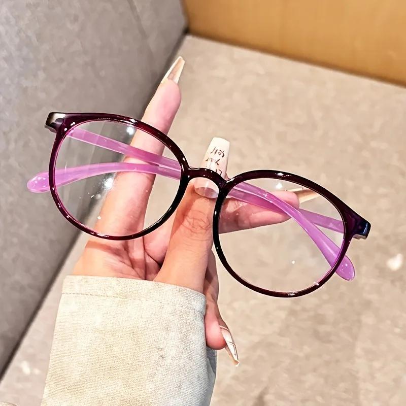 8pcs Large Frame Round Reading Glasses for Women Colorful Cute Magnifying Glasses for Reading And Outdoor Activities