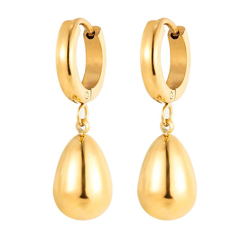 Water Drop Titanium Steel Earrings Women's High-end Earrings Niche Light Luxury Ins Jewelry