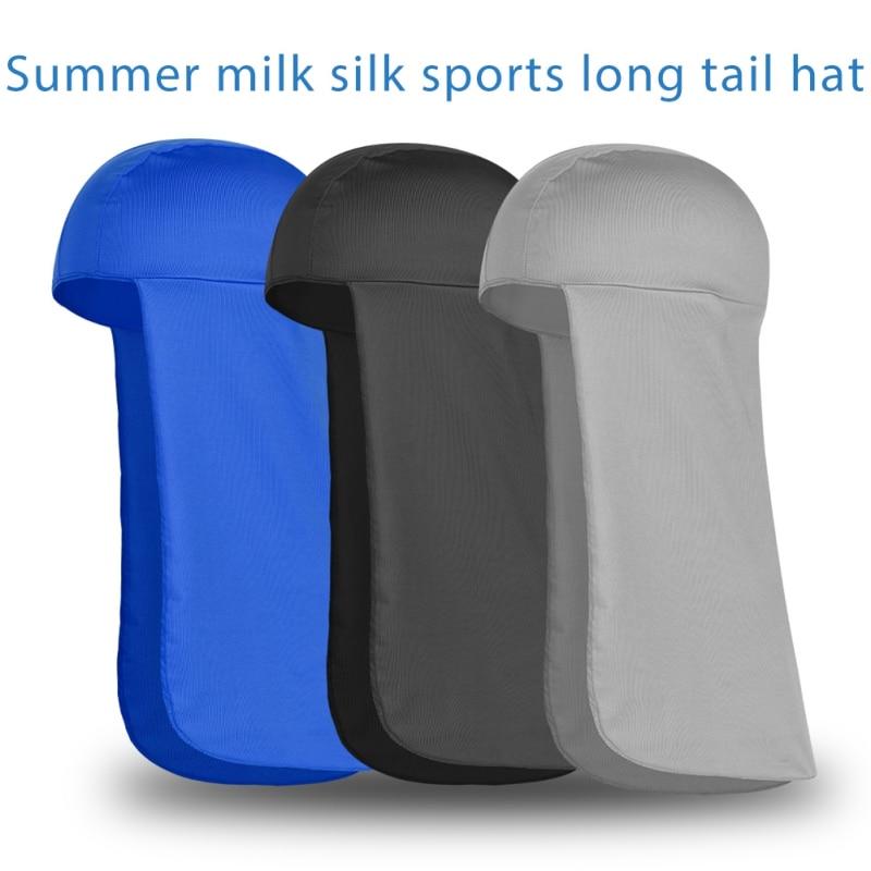 Amazon Summer Outdoor Sports Long-tail Cap Riding Breathable Towel Hat Bag Head Cap Hills Shawl Inner Hats White