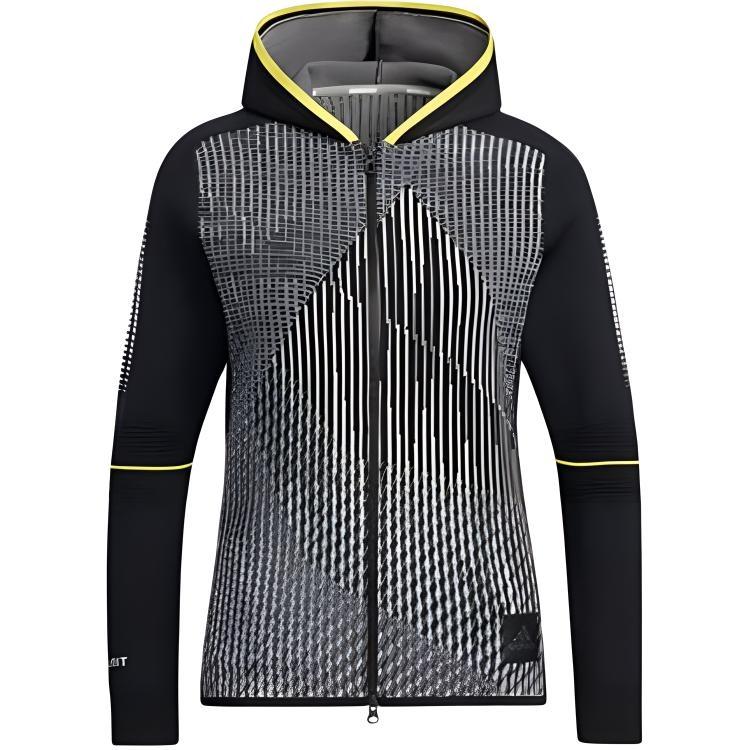 (WMNS) adidas Statement Primeknit Hooded Jacket Asia Sizing  Black Grey  Women s HG1676 S