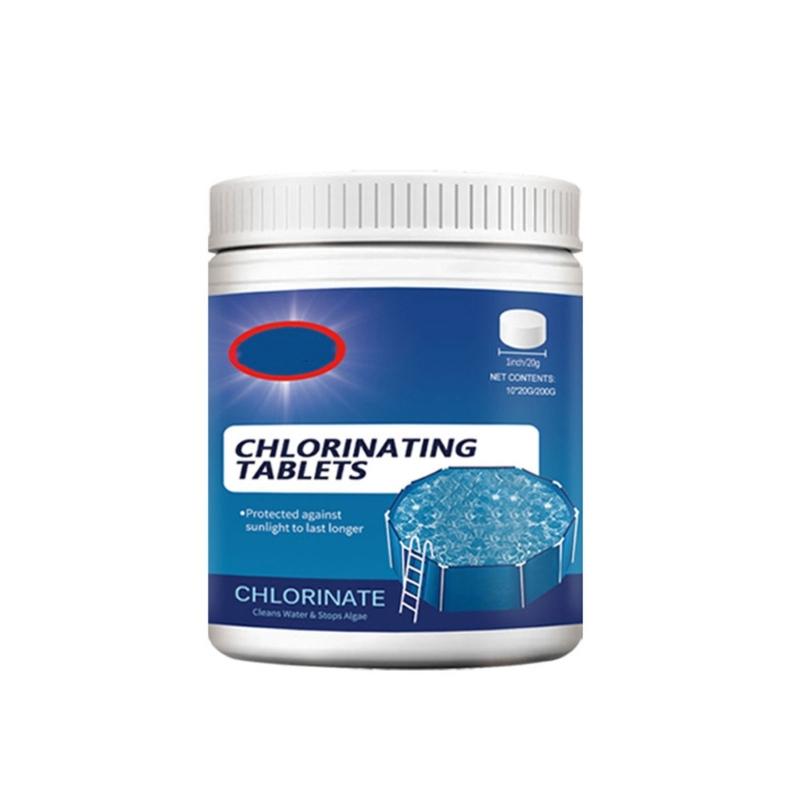 Chlorinating Tablets Stabilized Chlorine Tablets for Swimming Pool and Spa Slow Dissolving Clean Swimming Environment