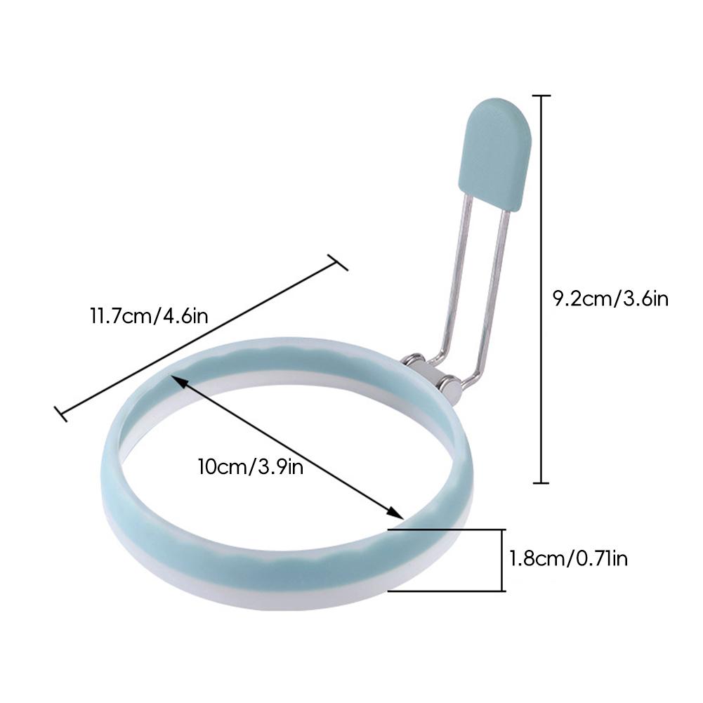 New Silicone Nylon Egg Ring Round Omelette Burger Patty Mold Translucent Frying Baking Practical Tool Sense of Ritual Egg Ring