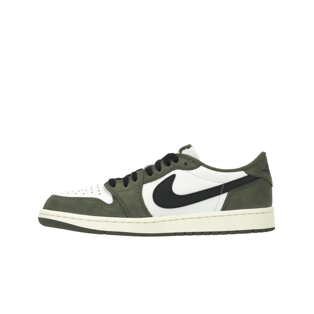 Baskets Homme Air Jordan 1 Retro Low OG Olive Moyenne Marron Noir-Summit-Blanc-Voile HQ6998-200