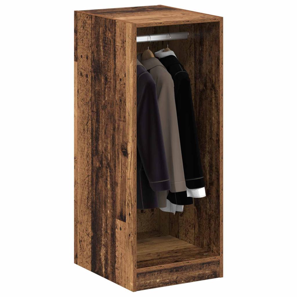 Wardrobe with Shelf and Storage Reclaimed Wood Look 41 x 48 x 102 cm