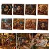 Stress Relieving Crafts Xmas Faux Pearl Art Kit, Santa Claus Reindeer Painting DIY Handmade Christmas Decorations Sparkling 3D Festive Wall Craft Kit