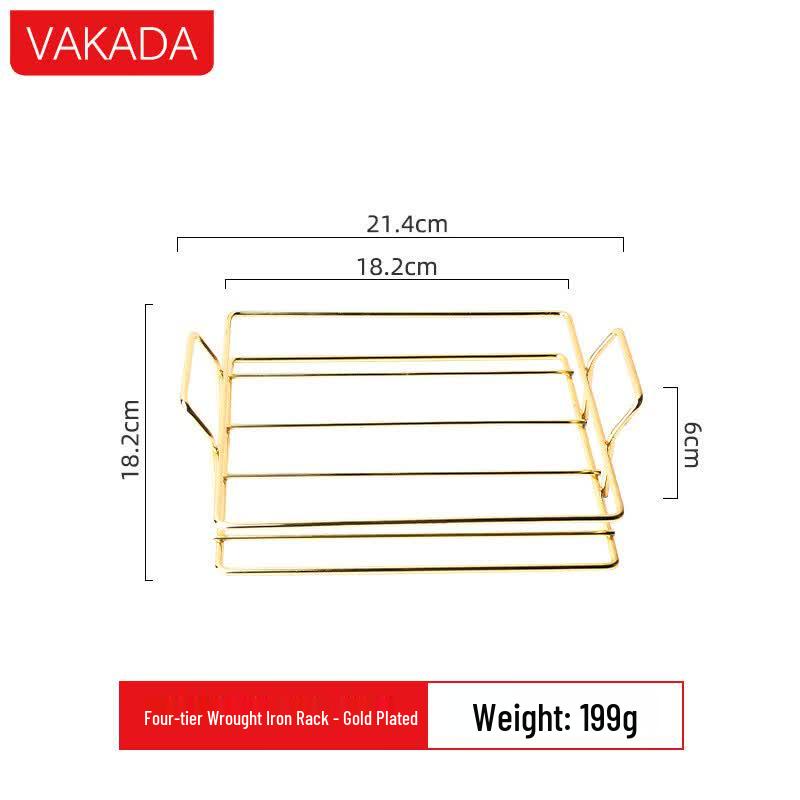 VAKADA Four-Compartment Snack & Fruit Serving Stand