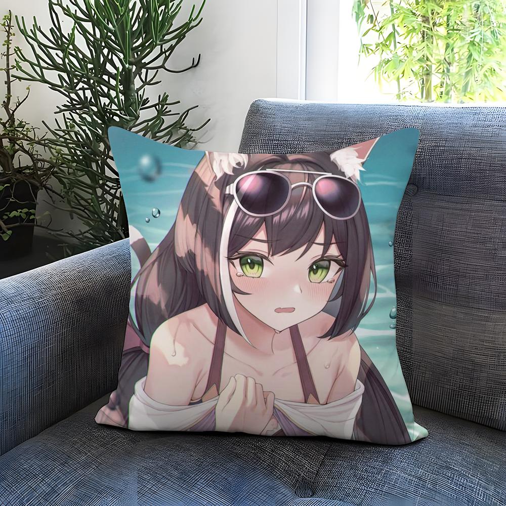 cat girl cute N-NekoparaS Cushion Cover Comfortable Reversible Pillow Cover Ideal for Car Sofa Bedroom & Beyond