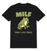MILF Man I Love Frogs T-Shirt Mens Womens Tees Top Funny Humour Mens Womens  Cotton Toad Meme