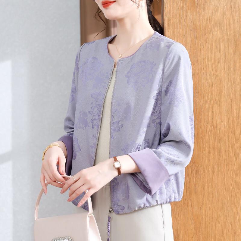 

Elegant Floral Spring Jacket for Women 3XL