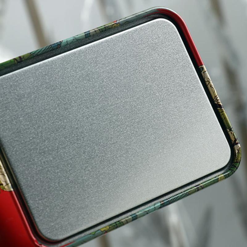 Tin Plate Storage Box Sealed Tea Caddy Small Square Coffee Jar Tea Leaves Container Cans Small Tinplate Spices Storage Boxes