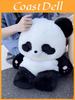 Pluszowy Plecak Panda Dla Dziewczynek Miękki Kreskówkowy Tornister Szkolny Z Kieszenią na Zamek