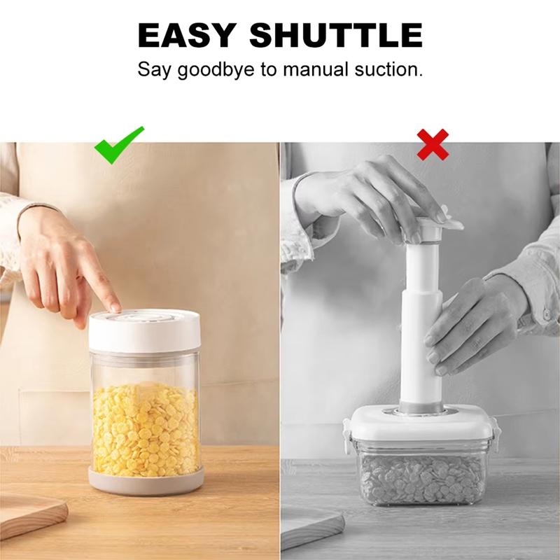 Good-Smart Vacuum Glass Jar For Food Storage - Reusable, Multipurpose Container For Coffee Beans, Fruit, Large Capacity