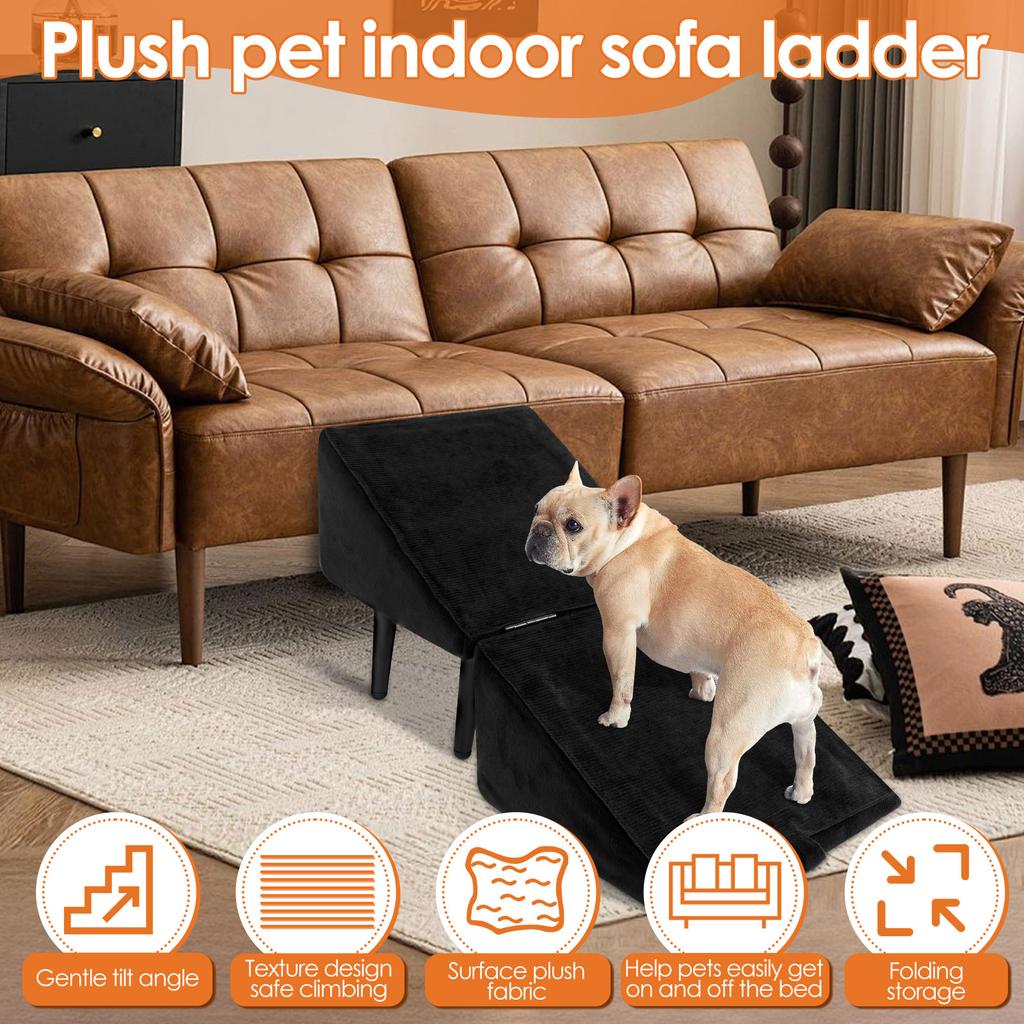 Reusable Split Ottoman Dog Ramp Folding Dog Ramp Ottoman Multifunctional Lightweight Pet Step for Home Bed Sofa Couch Car