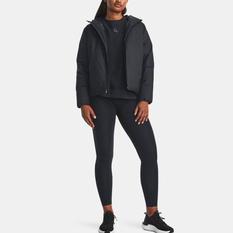 Under Armour Einfarbige lässige Daunenjacke mit Kapuze Damenjacken Schwarz 1378860-001
