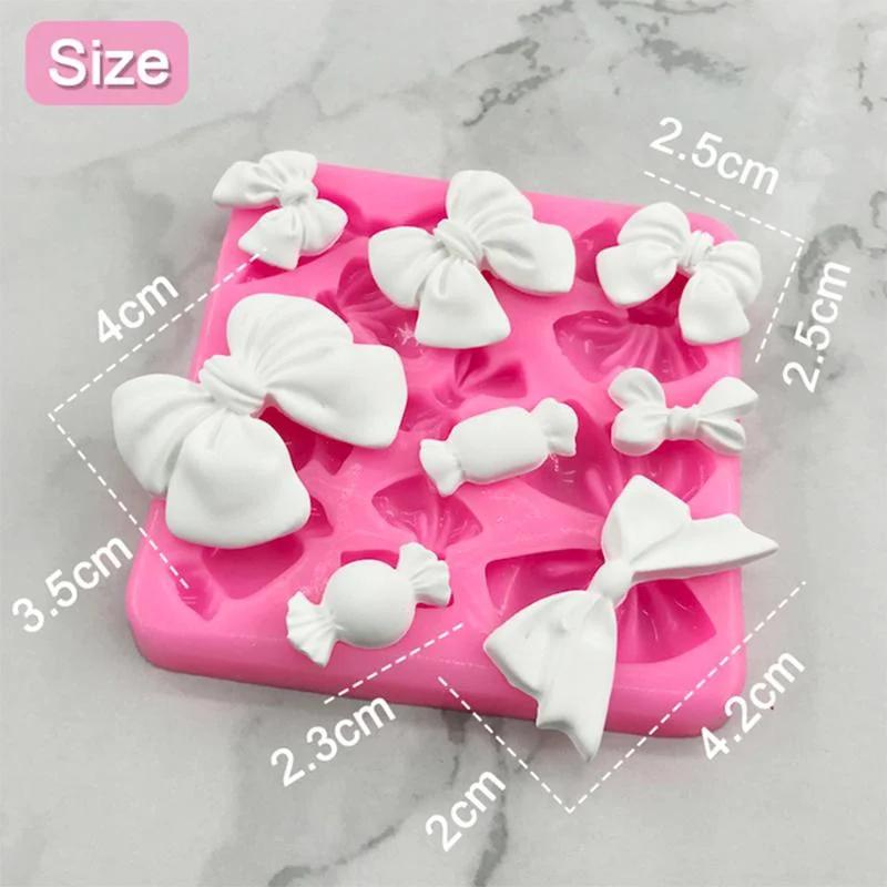 1 Pc Bow Knot Resin Art Molds Silicone Fondant Mould Cake Decoration Tools Pastry Kitchen Baking Accessories