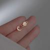925 Sterling Silver Small Hoop Earrings For Women Luxury Elegant Love Heart Cubic Zirconia Earring Classic Party Wedding Jewelry