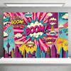 Superhero City Birthday Party Supplies Backdrop Comic Style Building Landscape Decoration Baby Shower Photo Backdround Kid Gift535