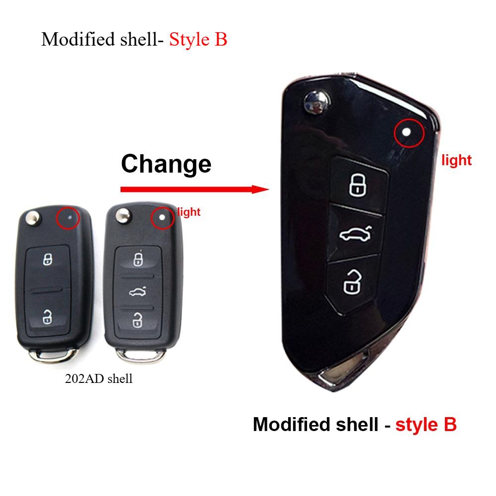 Upgrade Car Key Fob Case Shell Housing For Skoda Seat B5 Mk6 Caddy Tiguan Octavia For Volkswagen Jetta Golf Polo Passat Beetle