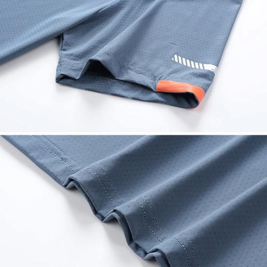 Men Summer T-shirt Loose O Neck Elastic Short Sleeves Solid Color Pullover Breathable Quick Dry Soft Jogging Running Gym Training Sport Top