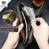 BULLCAPTAIN Genuine Leather Men's Wallets Small Coin Pocket Purse Retro Zipper Wallet Cowhide Leather Card Holder Pocket Purse Men Wallets