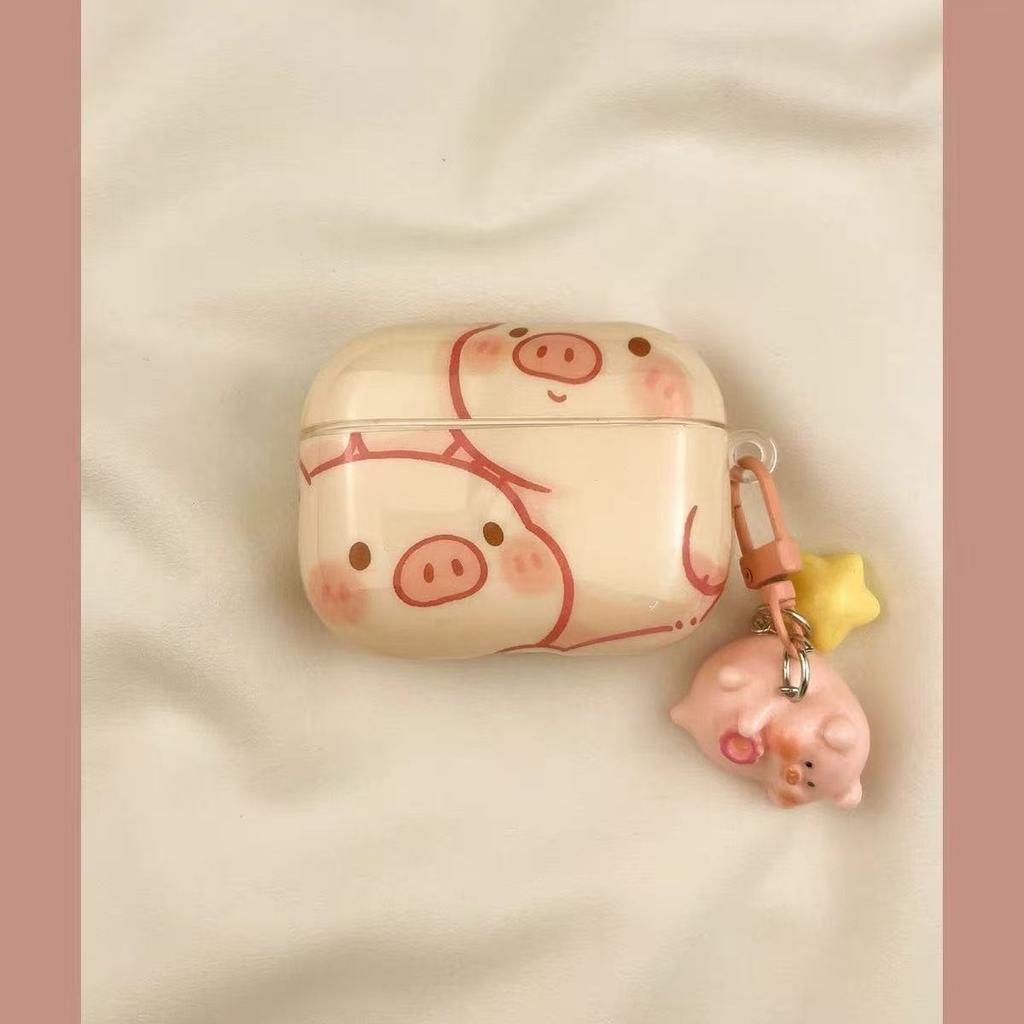 Imd pink cute blush piggy for apple AirPods 1 earphone case airpodspro1 protective case