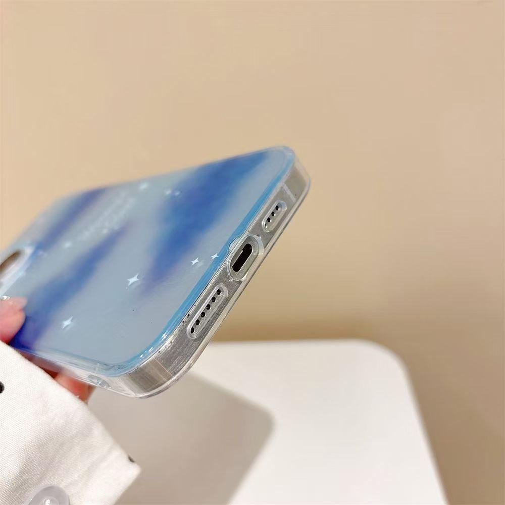 Blaues Sternenhimmel-Verlaufs-Case für iPhone 17/16 Pro Max und 15/14 Gletscher