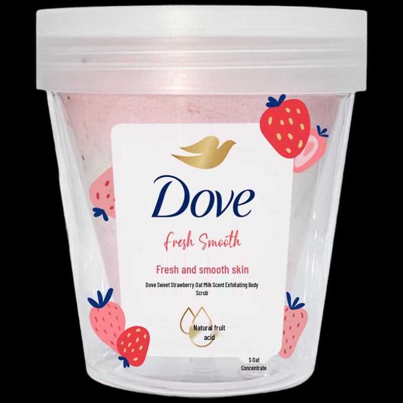 DOVE Deep Nourishing Shower Milk & Strawberry Oatmeal Scrub Set