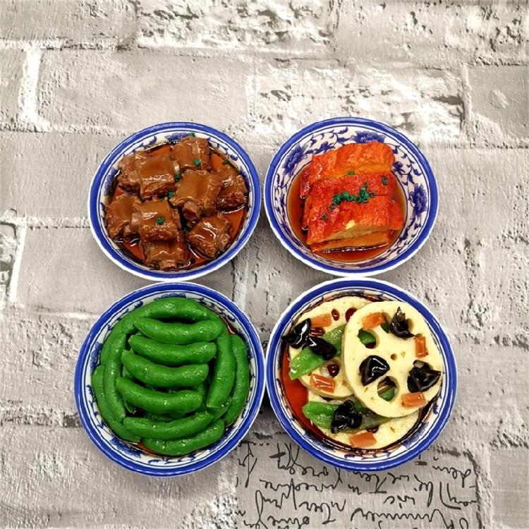 Piatto Cinese Finto Piatto Cinese Tradizionale Modello per Esposizione in Cucina, Piatto Caldo Cinese Piatto Freddo Modello Decorazione