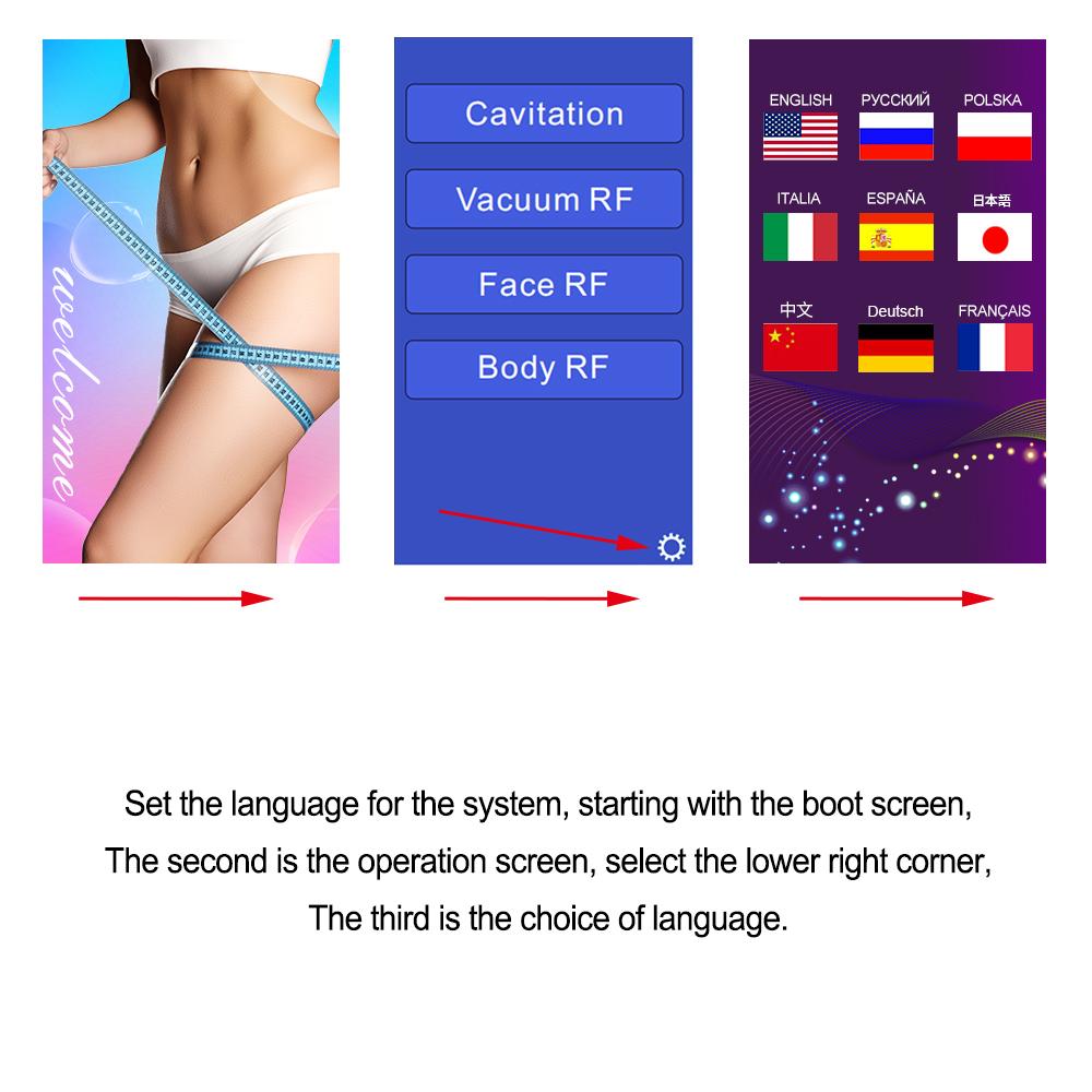 4-in-1 Facial Care 40K Cavitation Lipo Slimming Ultrasonic Liposuction Cavitation Machine Skin Tightening Lifting Device