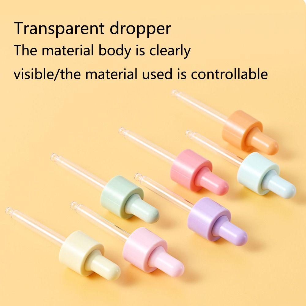 7 Pcs Macaron Color Mini Dropper Bottle Set Refillable Little Glass Dropper  Travel
