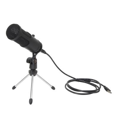 USB Microphone Noise Reduction Plug and Play PC Condenser Microphone with RGB Light for Karaoke Gaming Live Streaming