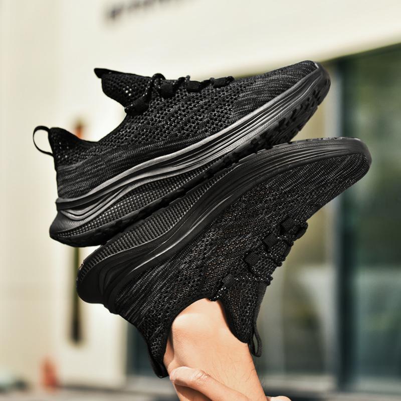 Fashion Men's Running Shoes Comfortable Sports Shoes Marathon Racing Shock-absorbing Athletic Train Sneaker Light Sneakers Plus Size 46