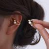 Vnox 1 Pair Chic Immitation Pearl Ear Cuff for Women Girls, Crossed Metal Lines Ear Bones Cuff, Ins Style Dainty Jewelry
