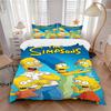 The Simpsons Family Bedding Set Comforter Cover Gift for Bedroom,Includes 1 Cover and 2 Pillowcases, No InsertB465
