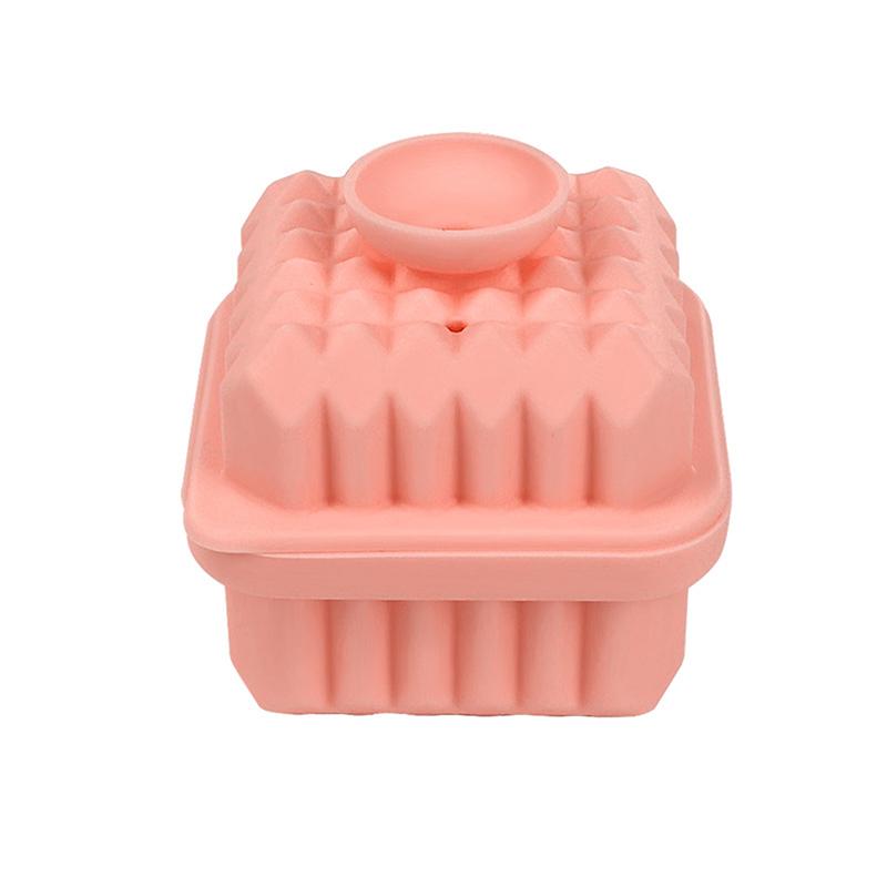 Prism Ice Mold, Etched Ice Cube Mold, Single Ice Tray With Funnel, Square Whiskey Ice Cube Maker