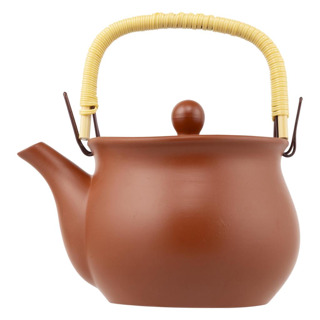 Tokoname Ware Satoyama Plain Earthenware 1150ml with a Refreshing Mesh Suitable for Green Roasted Green and Brown Rice Made In TK068 Teapot, Design,