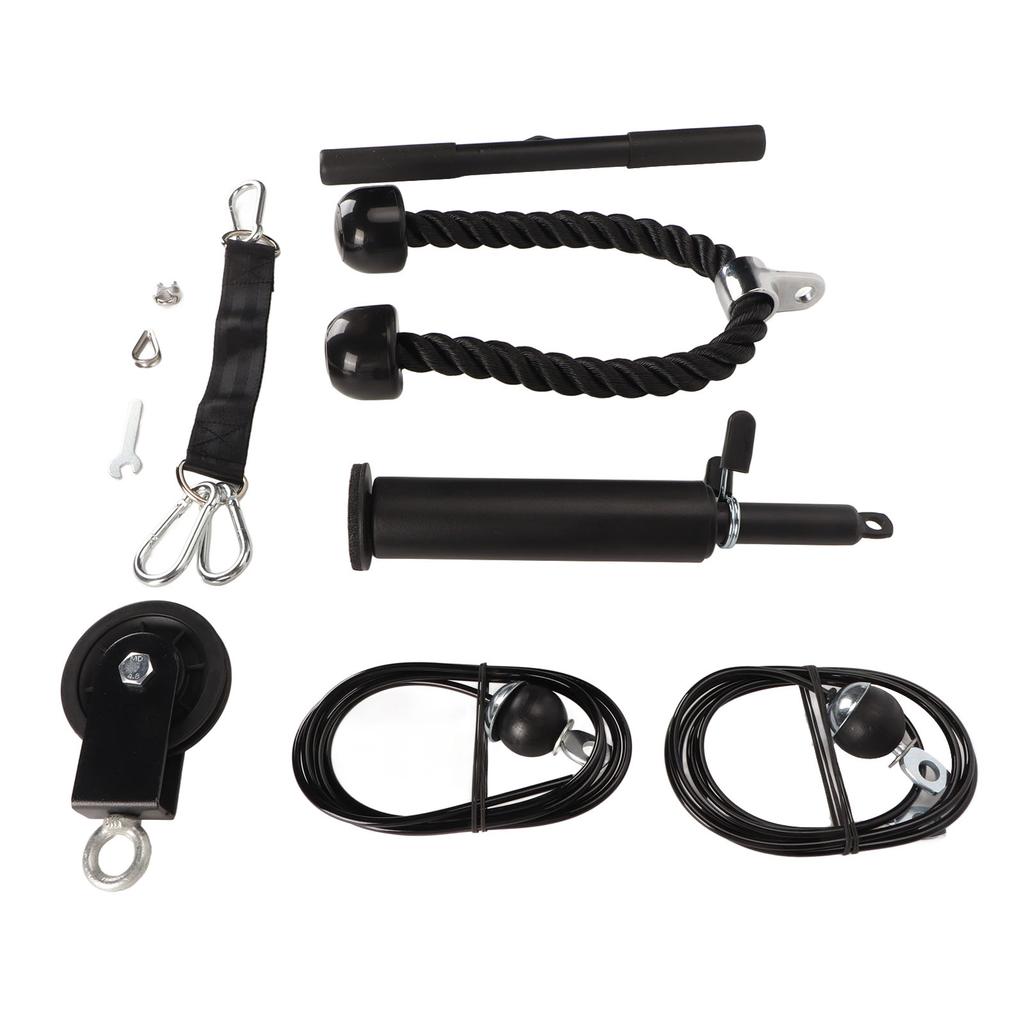Pull Down Pulley Fitness System Iron Plastic Multiple Part Workouts Tricep Workout Pulley System for Home Gym