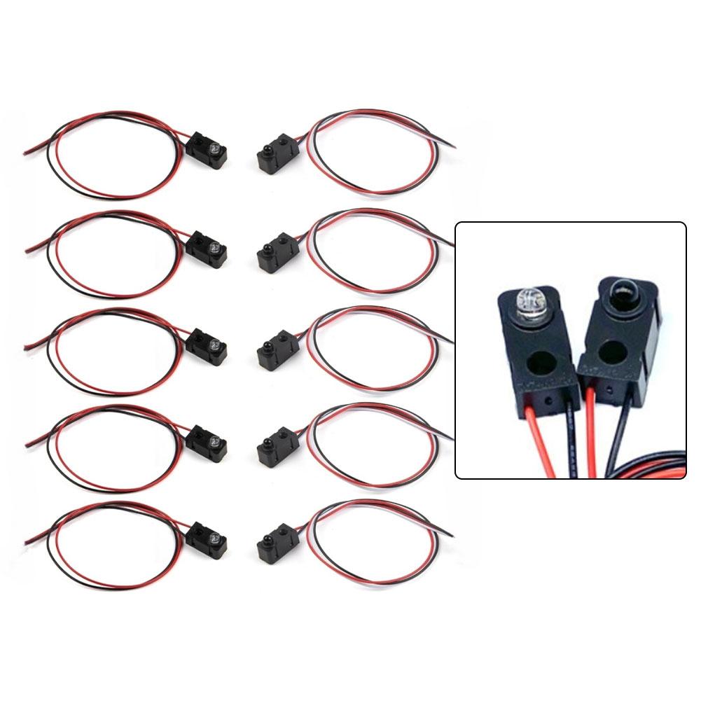 5PCS For IR Break Beam Sensor Module 3/5mm LEDs Counting Module Split Through-Beam Photoelectric Switch For Apply Relay