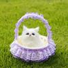 Simulation Cat Model Vivid Sounding Kitten Doll Lovely Miniature Figurine Decoration Faux Fur 3D Animal Figure Basket Model Car Ornament Craft Gift