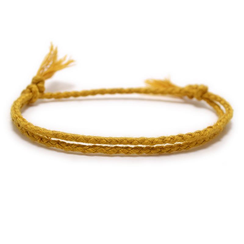 Dopamine Multicolor Cotton Hand-Woven Bracelet - Ladies Simple Bangle